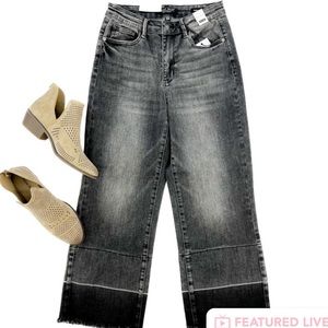 Judy Blue Wide Hem Crop Wide Leg Jean.